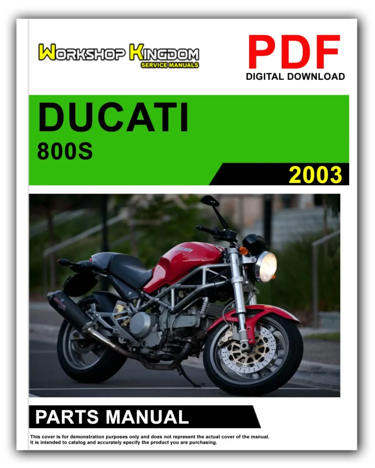 DUCATI 800S (2003) Spare Parts Catalogue Manual – English – PDF Download