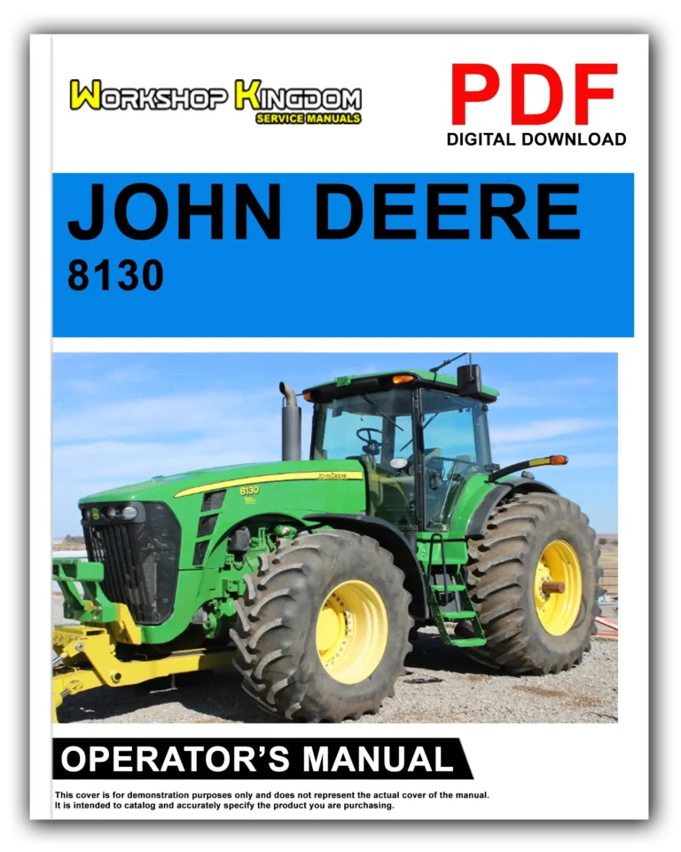 JOHN DEERE 8130 8230 8330 8430 8530 Operator’s Manual – English – PDF Download