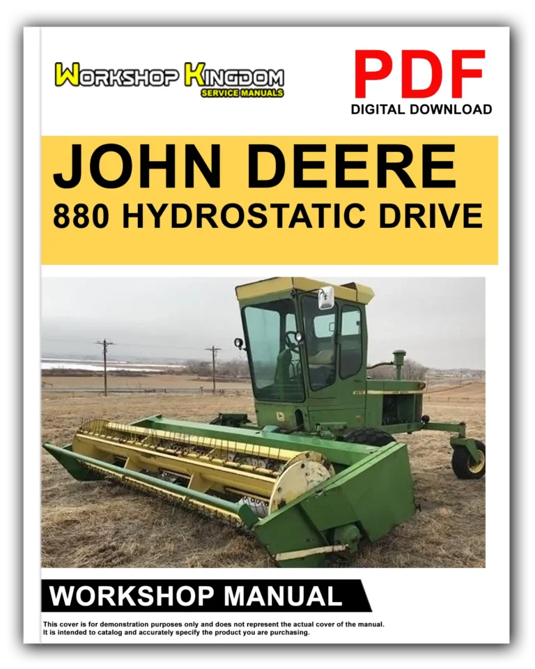 JOHN DEERE 880 Workshop Repair Service Manual – English – PDF Download