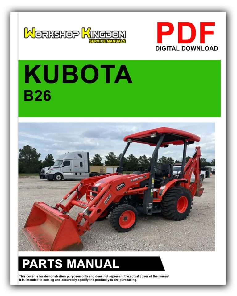 KUBOTA B26 Spare Parts Catalogue Manual – English – PDF Download