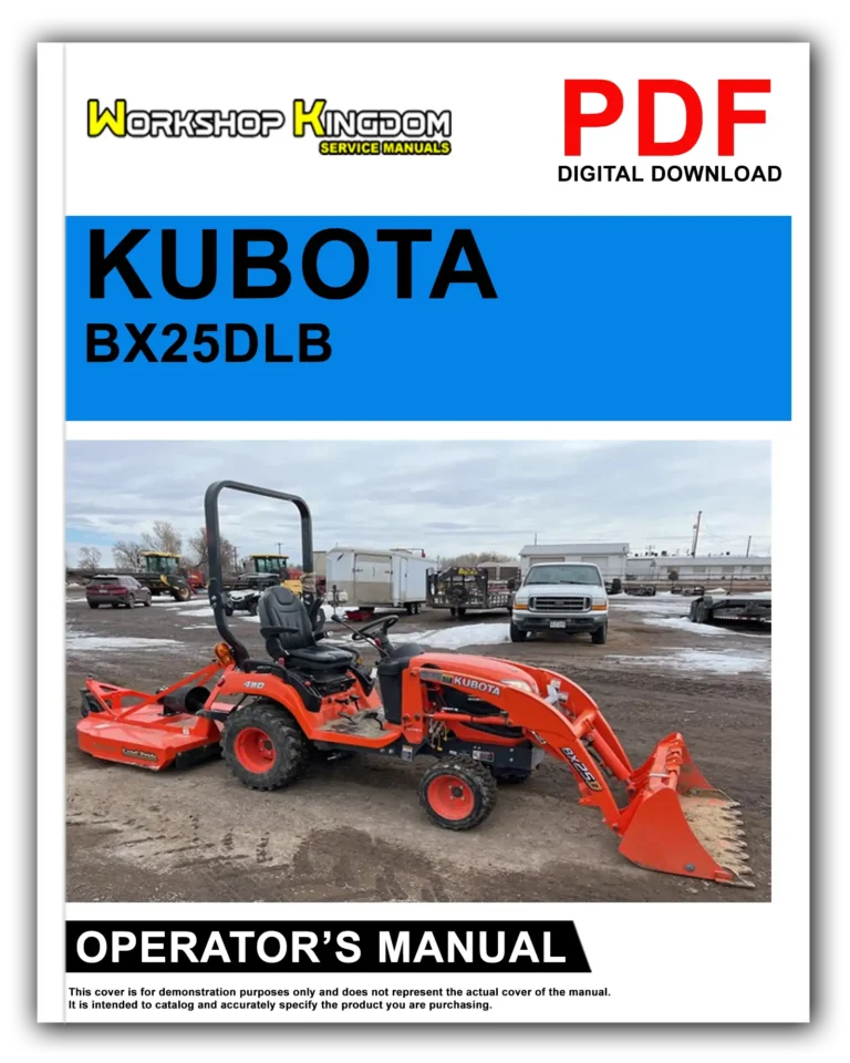 KUBOTA BX25DLB AU LA240A LA240A AU-SG BT602 Operator’s Manual – English – PDF Download