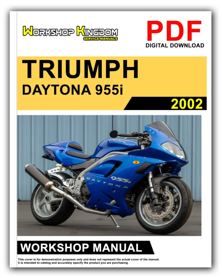 TRIUMPH DAYTONA 955i SPEED TRIPLE 955 cc (2002) Workshop Repair Service Manual – English – PDF Download