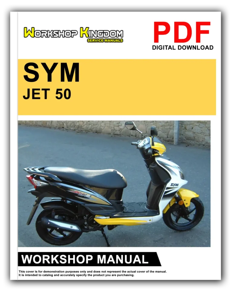SYM JET 50 100 Workshop Repair Service Manual – English – PDF Download