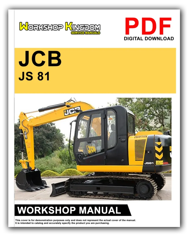 JCB JS 81 Workshop Repair Service Manual – English – PDF Download