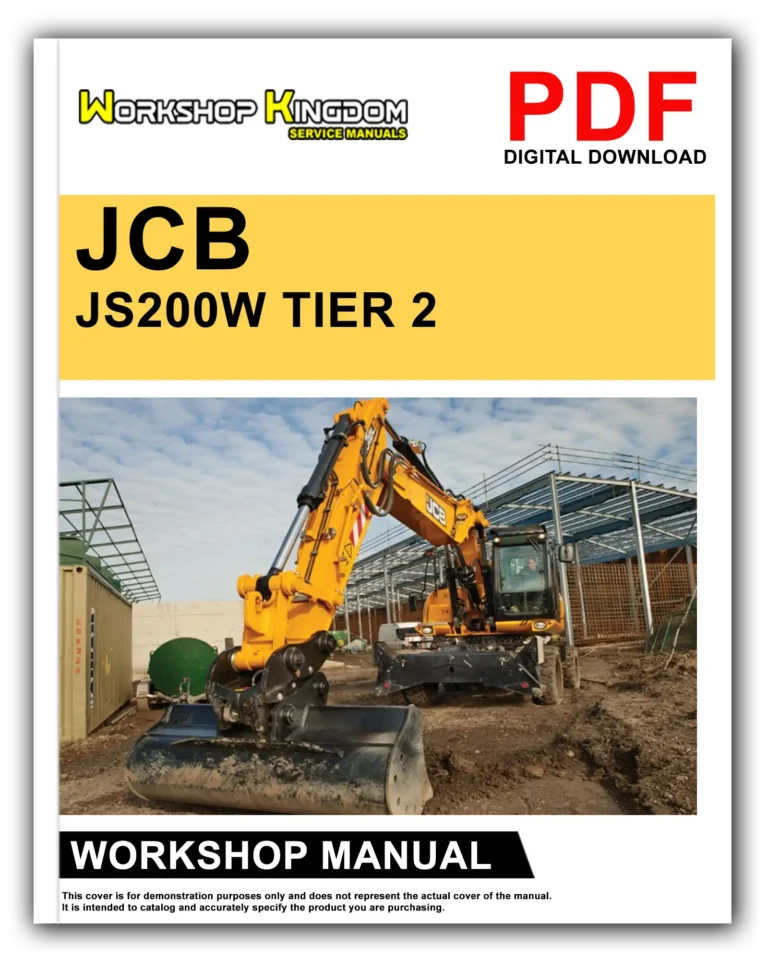 JCB JS200W Tier 2 and Tier 4i Workshop Repair Service Manual – English – PDF Download