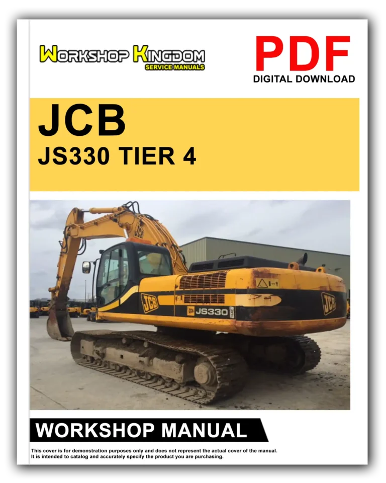 JCB JS300 JS330 JS370 TIER 4 Workshop Repair Service Manual – English – PDF Download