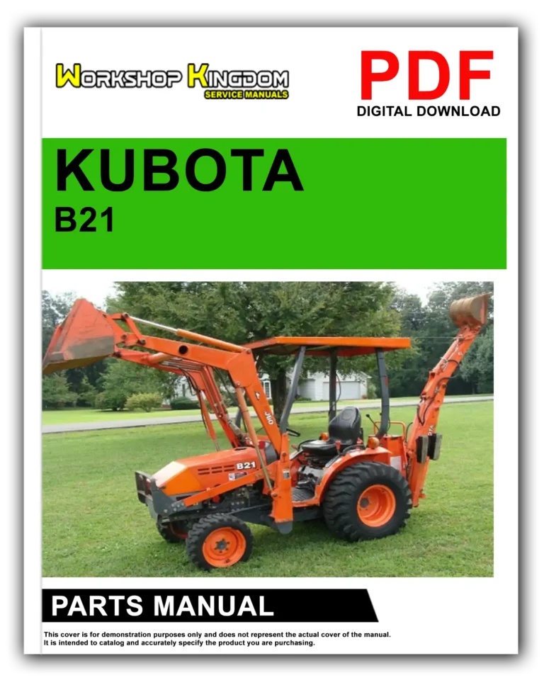 KUBOTA B21 Spare Parts Catalogue Manual – English – PDF Download