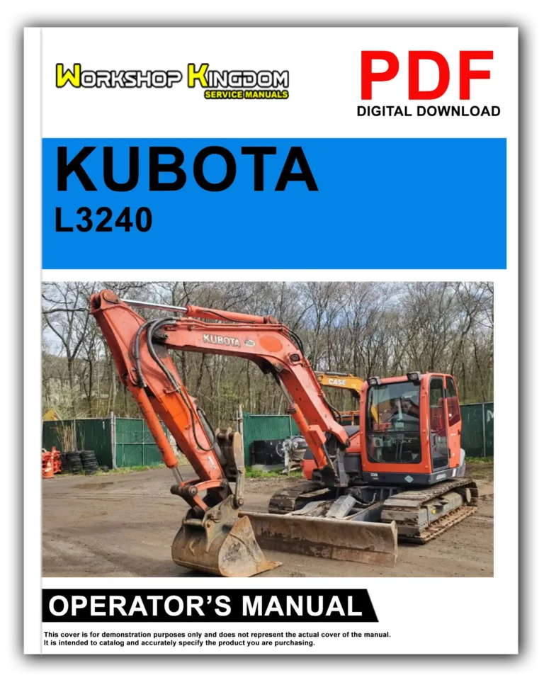 KUBOTA KX080-3 Operator’s Manual – English – PDF Download