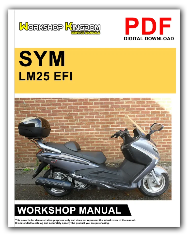 SYM LM25 EFI Workshop Repair Service Manual – English – PDF Download