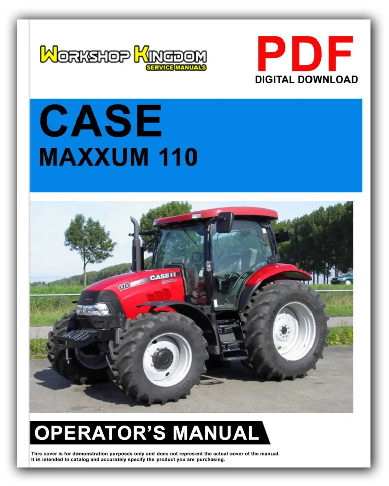 CASE MAXXUM 110 115 120 125 130 140 EP Operator’s Manual – English – PDF Download