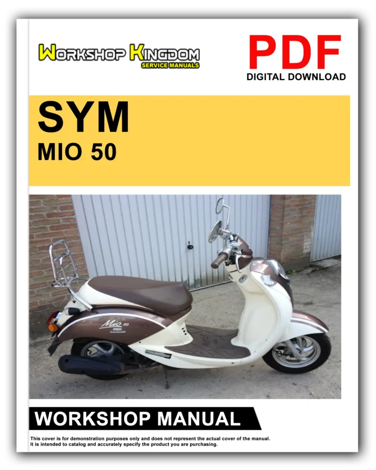 SYM MIO 50 100 Workshop Repair Service Manual – English – PDF Download