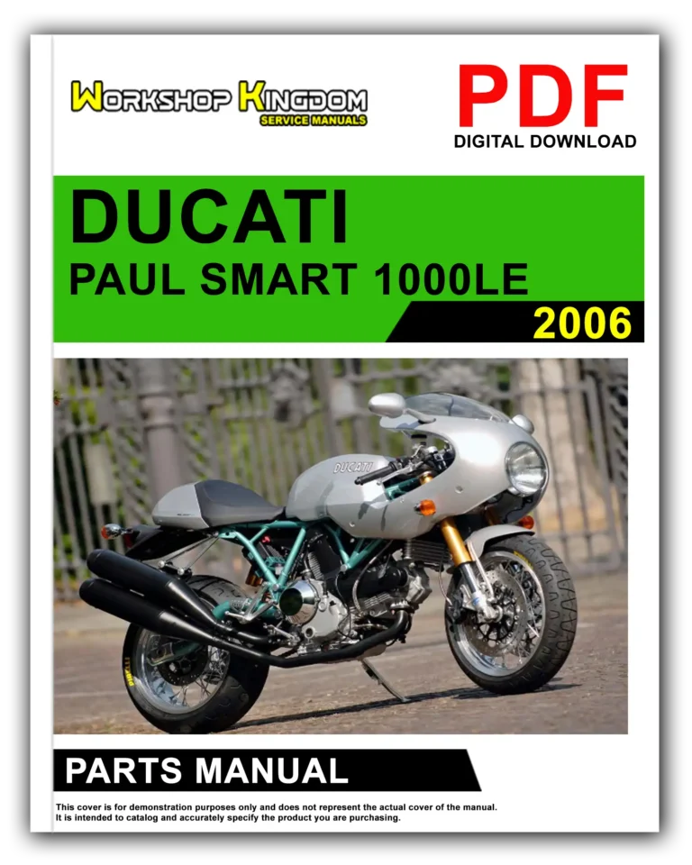 DUCATI PAUL SMART 1000LE (2006) Spare Parts Catalogue Manual – English – PDF Download
