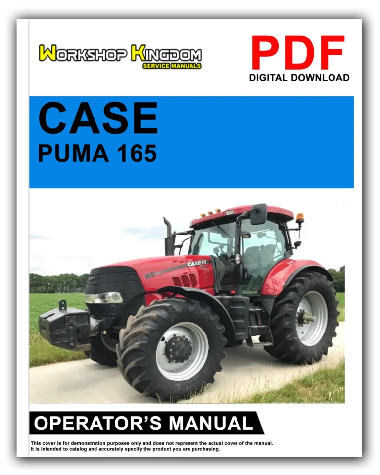 CASE PUMA 165 PUMA 180 PUMA 195 PUMA 210 Operator’s Manual – English – PDF Download