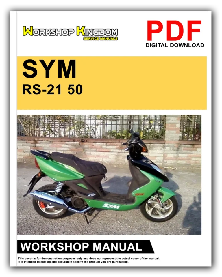 SYM RS-21 50 Workshop Repair Service Manual – English – PDF Download