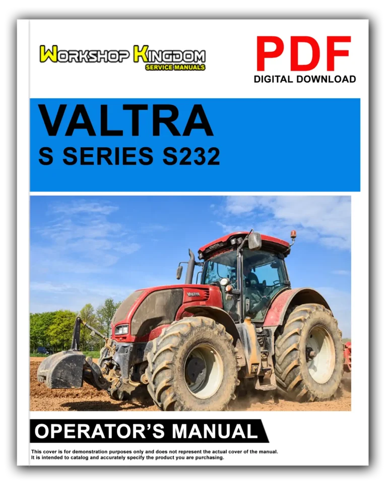 VALTRA S SERIES S232 262 292 322 352 Operator’s Manual – English – PDF Download