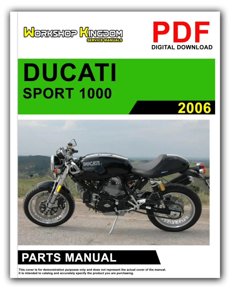 DUCATI SPORT 1000 (2006) Spare Parts Catalogue Manual – English – PDF Download