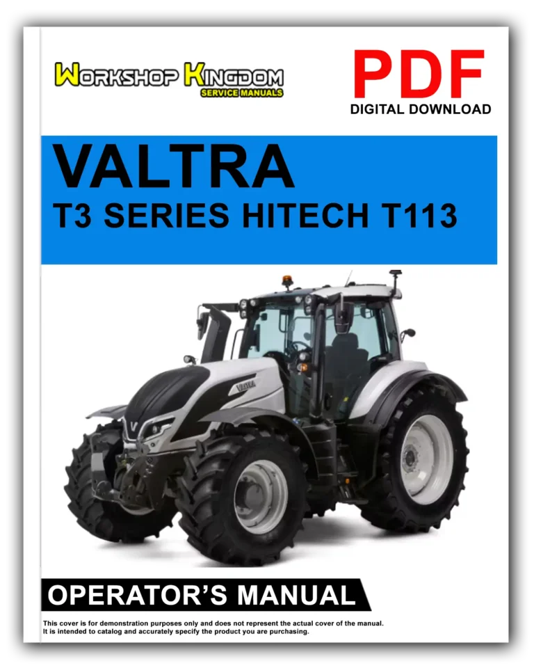 VALTRA T3 SERIES HITECH T113 T153 T173 T193 Operator’s Manual – English – PDF Download