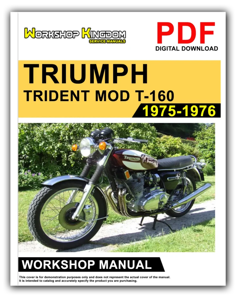 TRIUMPH TRIDENT MOD T-160 750 cc (1975-1976) Workshop Repair Service Manual – English – PDF Download