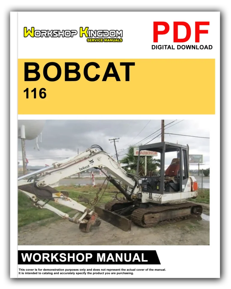 BOBCAT 116 Workshop Repair Service Manual – English – PDF Download
