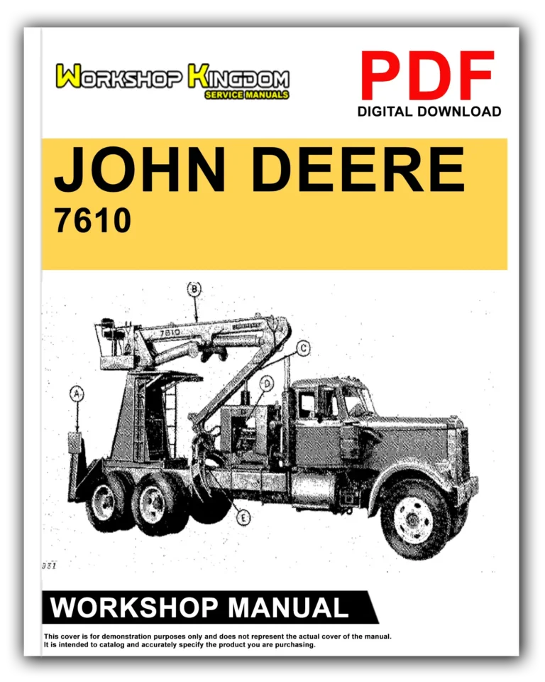JOHN DEERE 7610 7620 Workshop Repair Service Manual – English – PDF Download