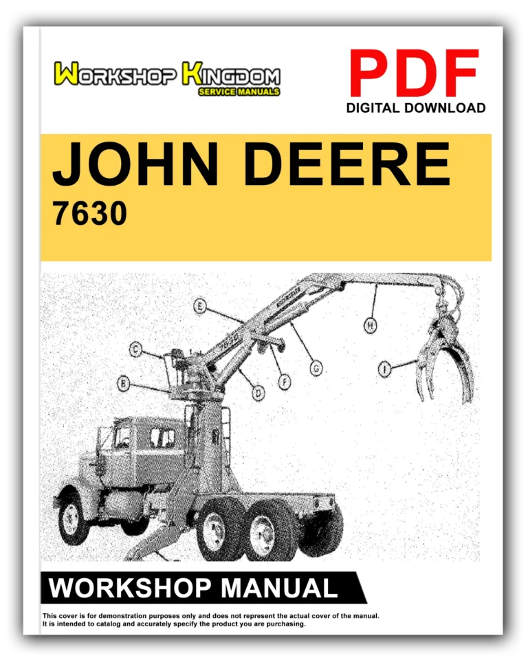JOHN DEERE 7630 Workshop Repair Service Manual – English – PDF Download