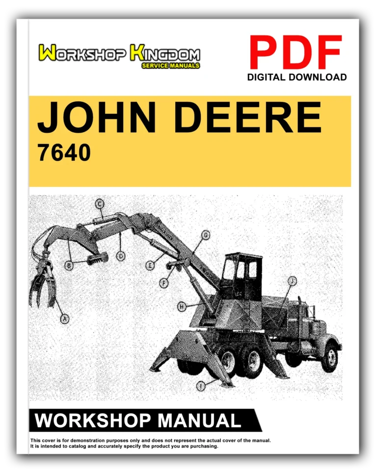 JOHN DEERE 7640 Workshop Repair Service Manual – English – PDF Download