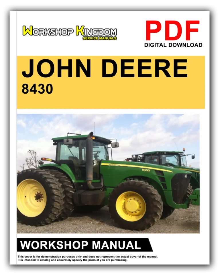 JOHN DEERE 8430 & 8630 Workshop Repair Service Manual – English – PDF Download