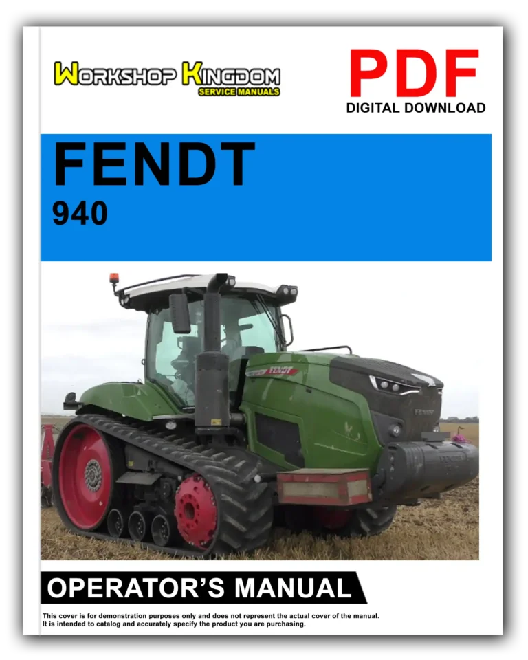 FENDT 938 940 943 VARIO MT RUBBER TRACTOR Operator’s Manual – English – PDF Download