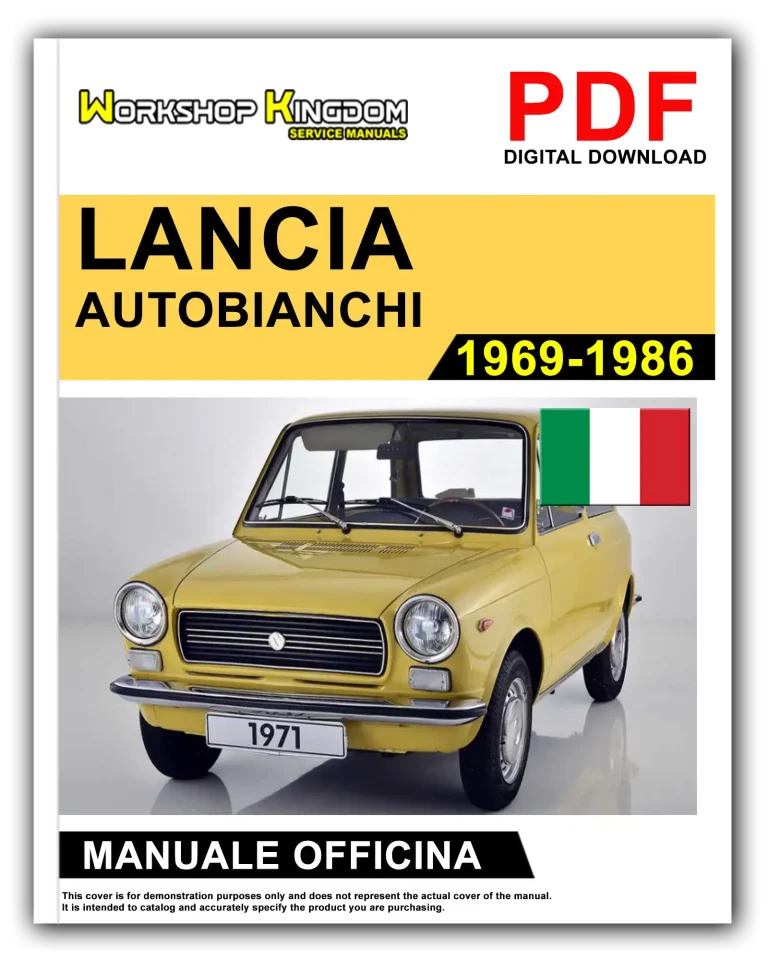 LANCIA AUTOBIANCHI A112 ELEGANT + ABARTH 5870 HP (1969-1986) Manuale Di Officina e Riparazione – Italiano – PDF Download