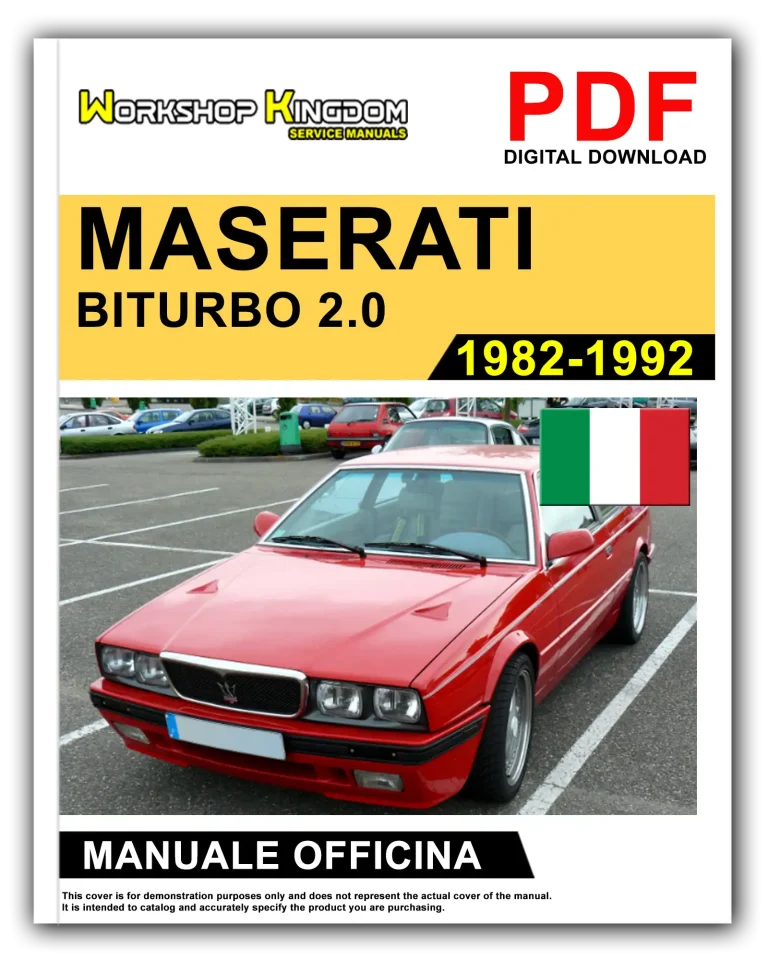 MASERATI BITURBO 2.0 (1982-1992) Manuale Di Officina e Riparazione – Italiano – PDF Download