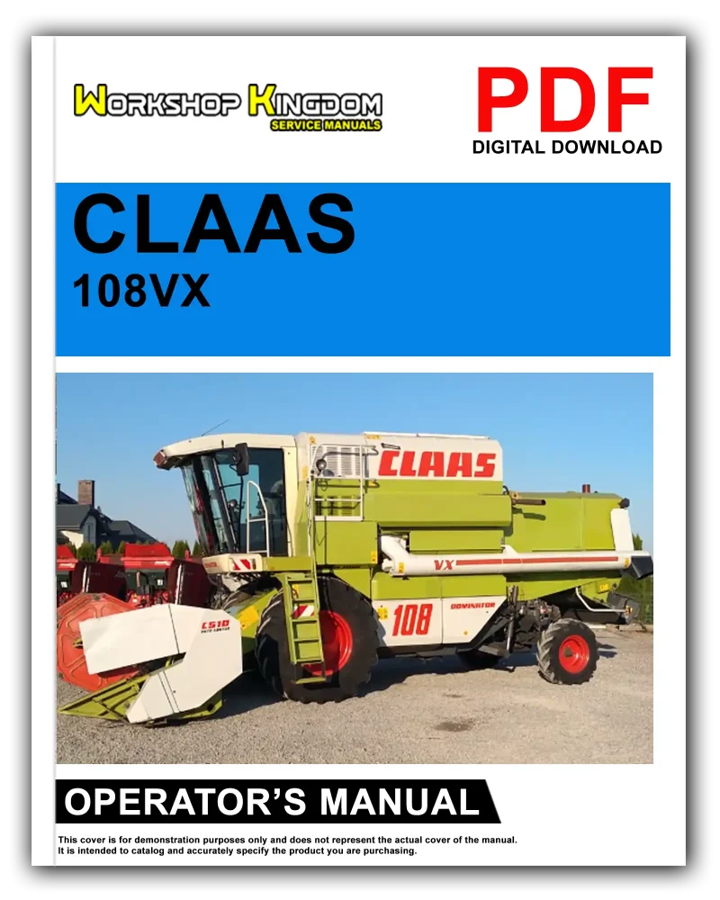 CLAAS DOMINATOR 108VX Operator's Manual