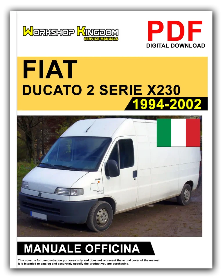 FIAT DUCATO 2 SERIE X230 (1994-2002) Manuale Di Officina e Riparazione – Italiano – PDF Download