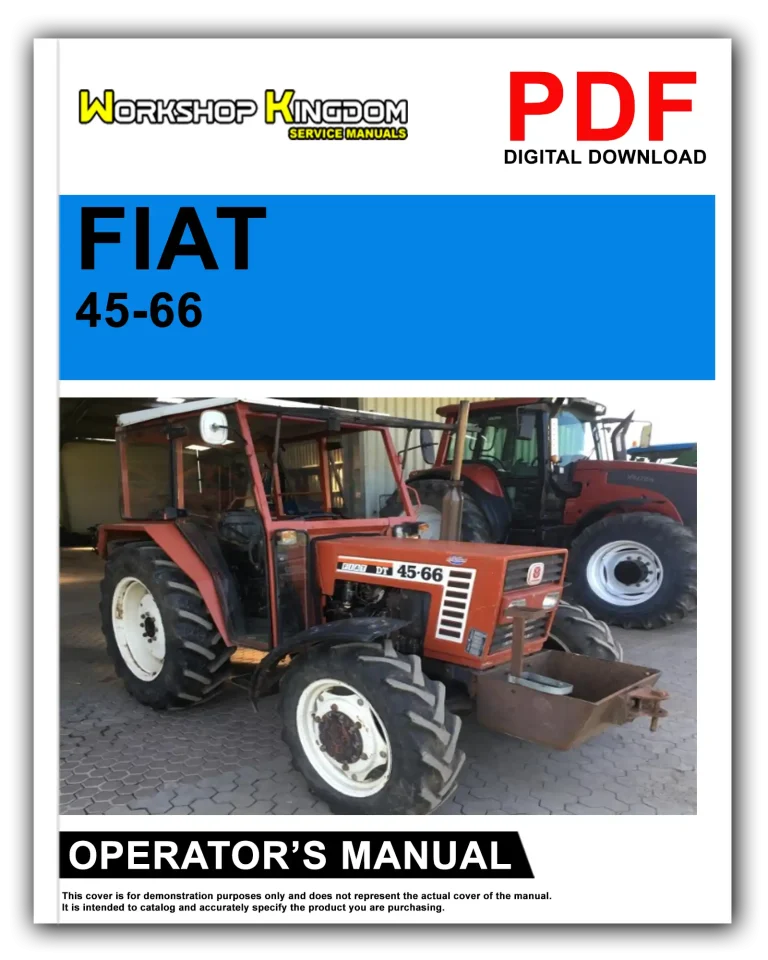 FIAT FIATAGRI 45-66 45 66 DT Operator’s Manual – English – PDF Download