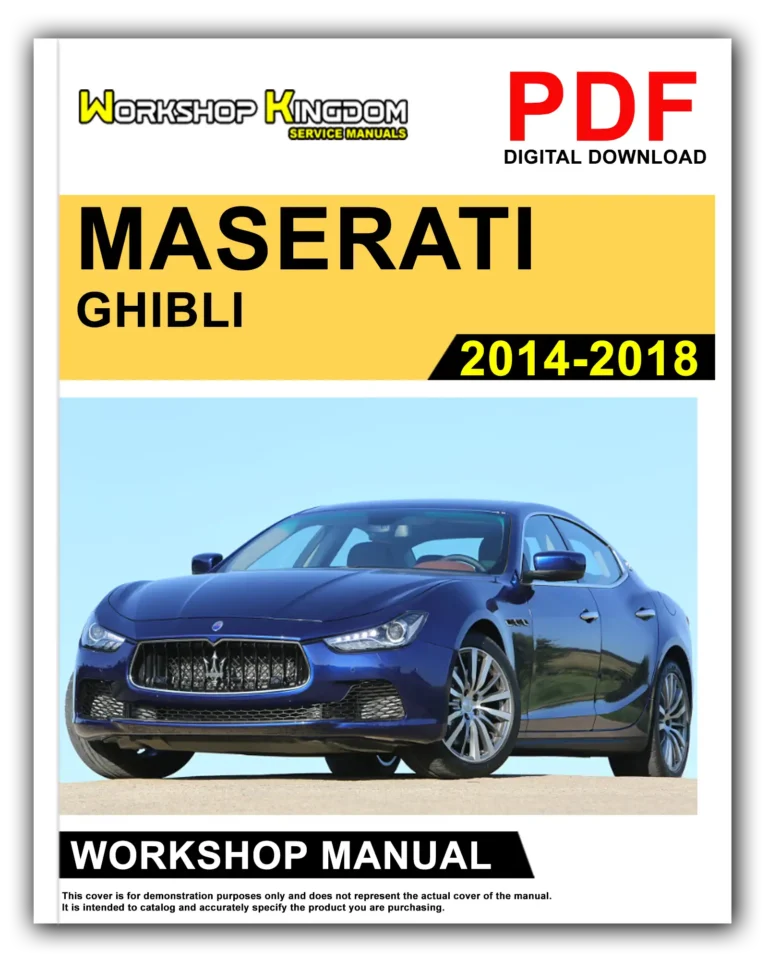 MASERATI GHIBLI (2014-2018) Workshop Repair Service Manual – English – PDF Download