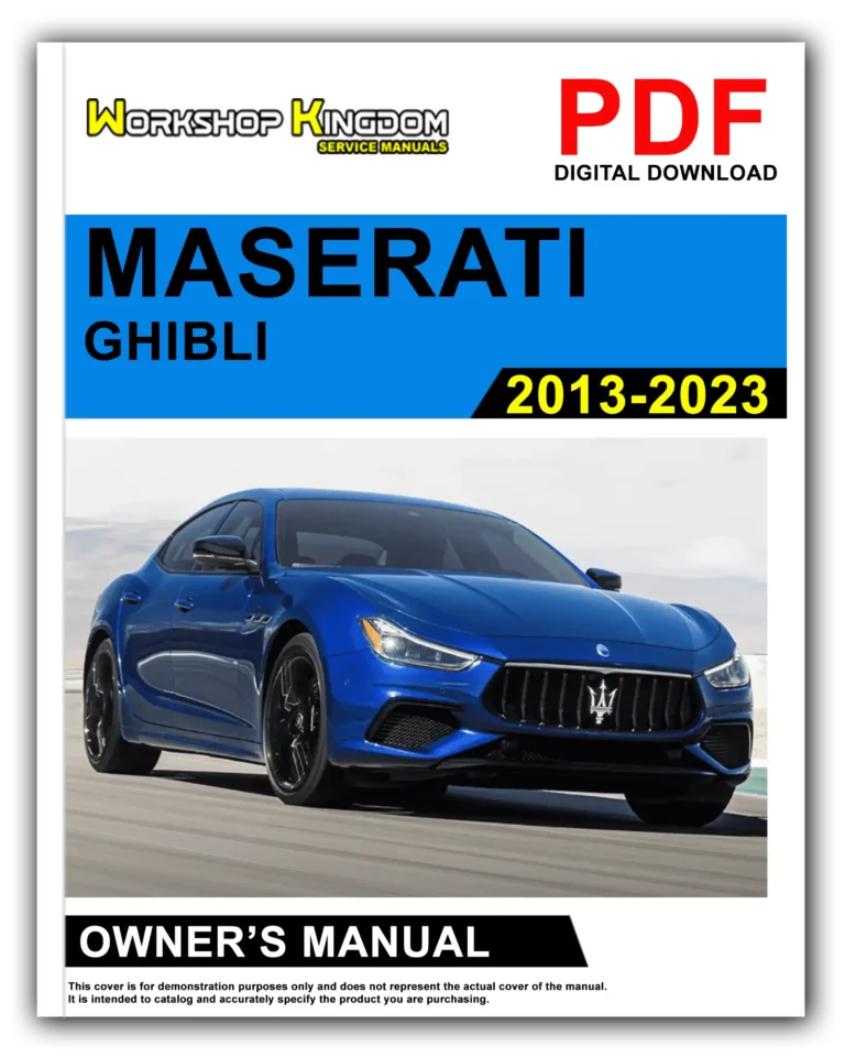 MASERATI GHIBLI (2013-2023) Owner’s Manual – English – PDF Download
