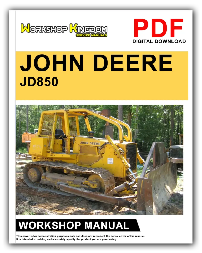 JOHN DEERE JD850 Workshop Repair Service Manual – English – PDF Download