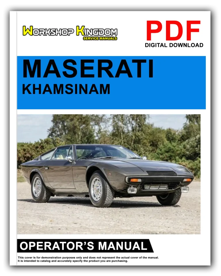 MASERATI KHAMSINAM AM120 Owner’s Manual – English – PDF Download