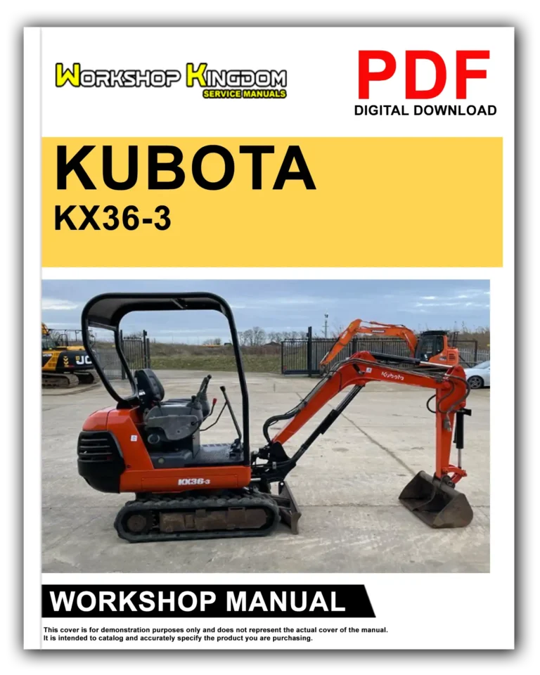 KUBOTA KX36-3 KX41-3S KX41-3V Workshop Repair Service Manual – English – PDF Download