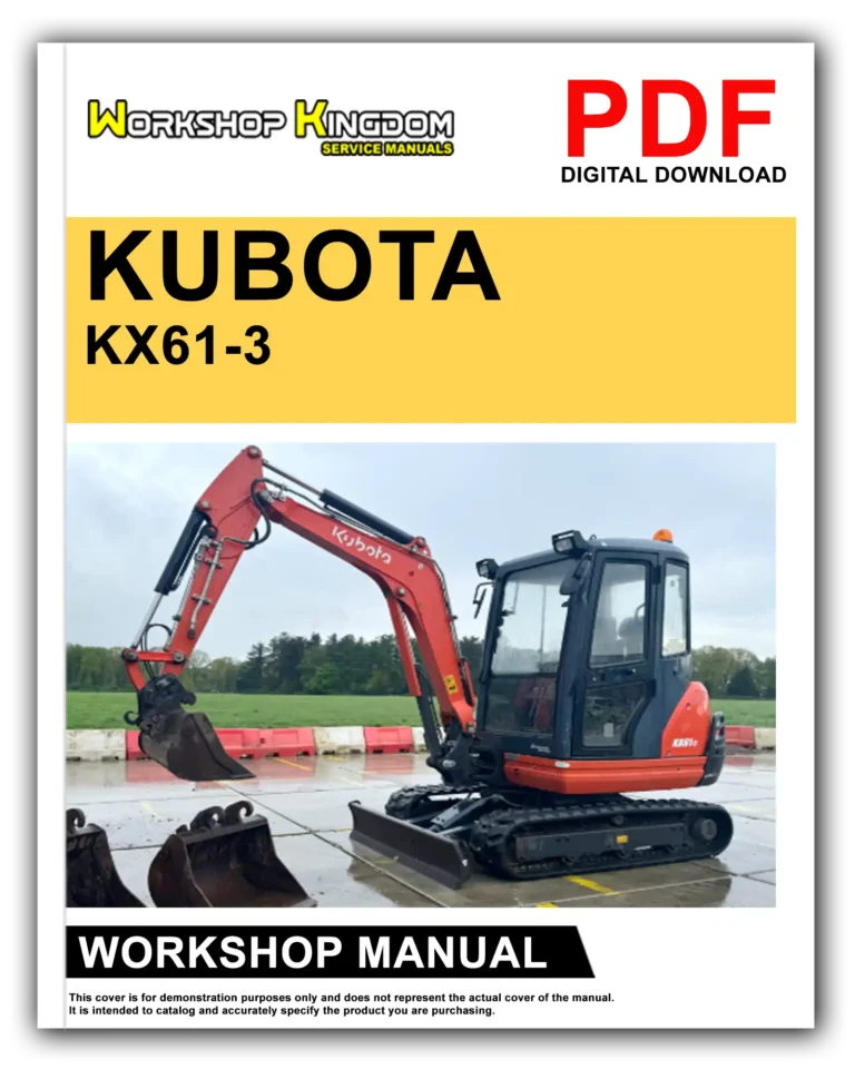 KUBOTA KX61-3 KX71-3 Workshop Repair Service Manual – English – PDF Download