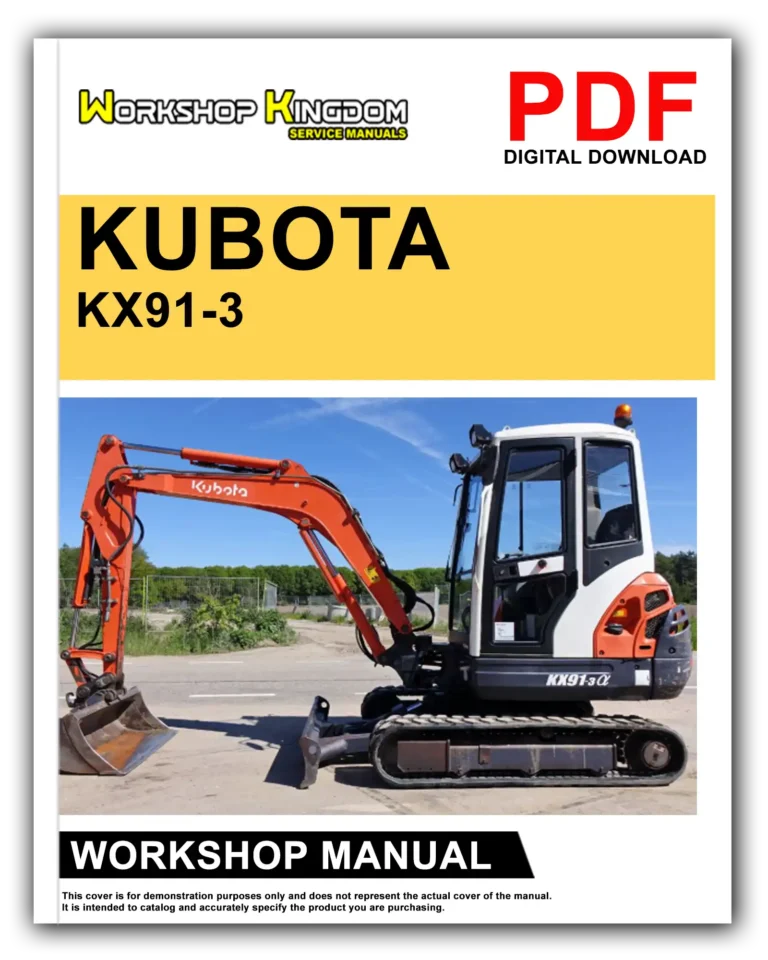 KUBOTA KX91-3 KX101-3 Workshop Repair Service Manual – English – PDF Download