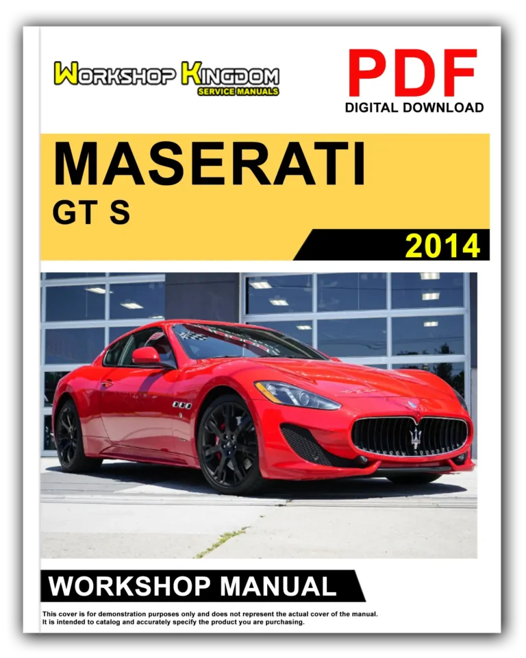 MASERATI GT S GRANTURISMO SPORT (2014) Workshop Repair Service Manual – English – PDF Download