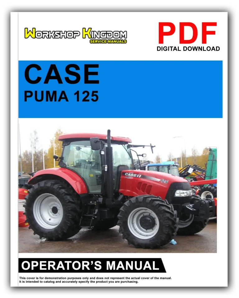 CASE PUMA 125 140 155 Operator’s Manual – English – PDF Download