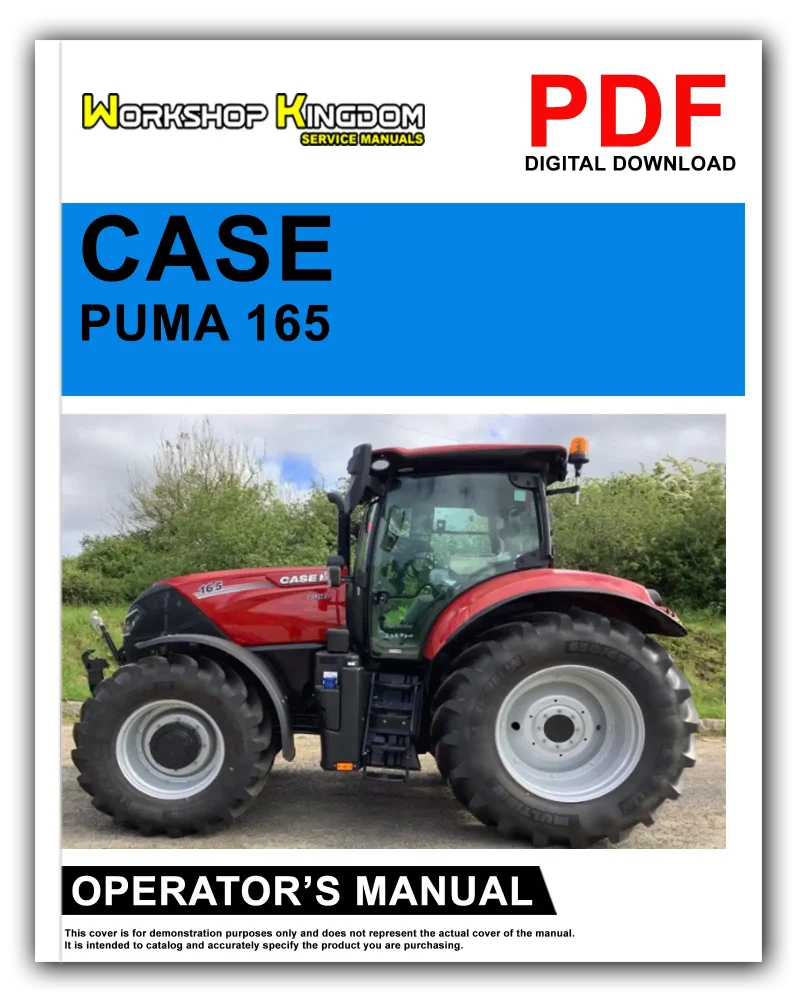 CASE PUMA 165 180 195 210 225 CVX Operator's Manual