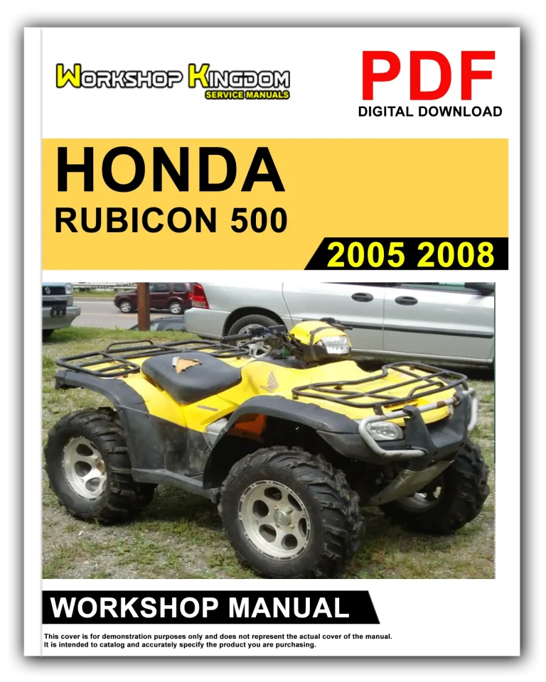 HONDA RUBICON 500 (2005-2008) Workshop Repair Service Manual – English – PDF Download