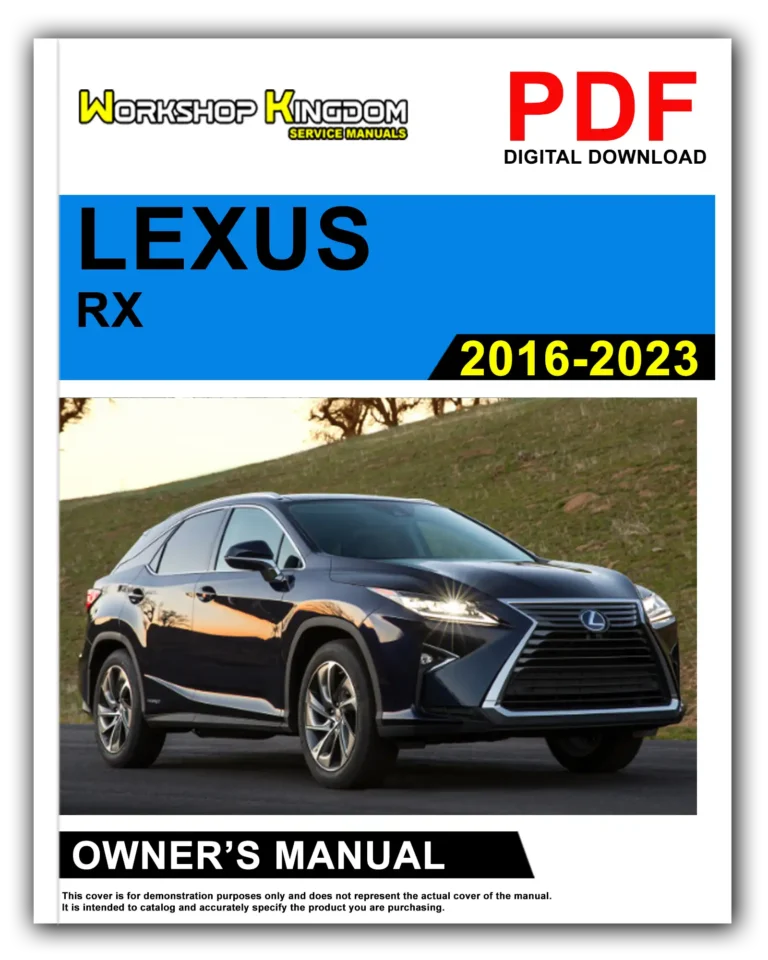 LEXUS RX (2016-2023) Owner’s Manual – English – PDF Download