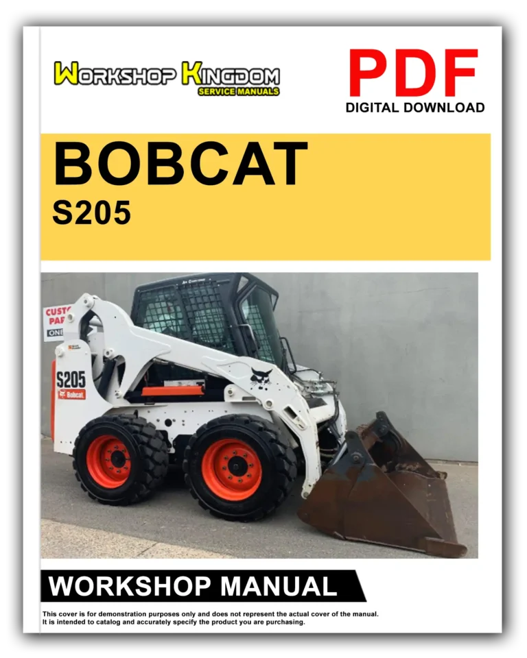 BOBCAT S205 S205 TURBO Workshop Repair Service Manual – English – PDF Download