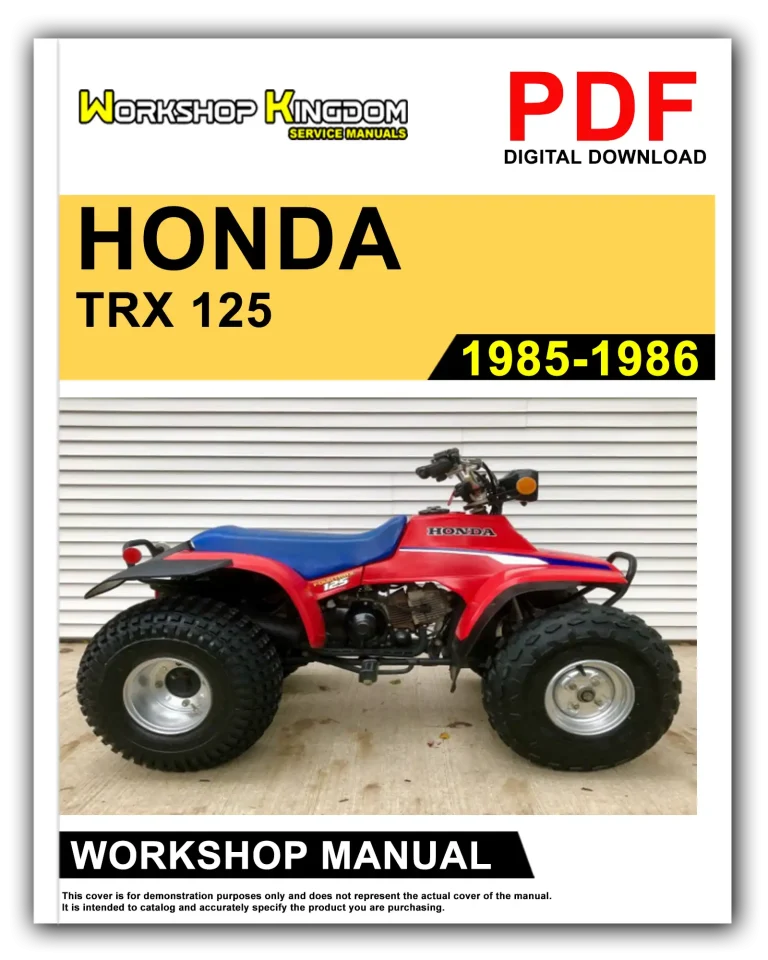 HONDA TRX 125 (1985-1986) Workshop Repair Service Manual – English – PDF Download