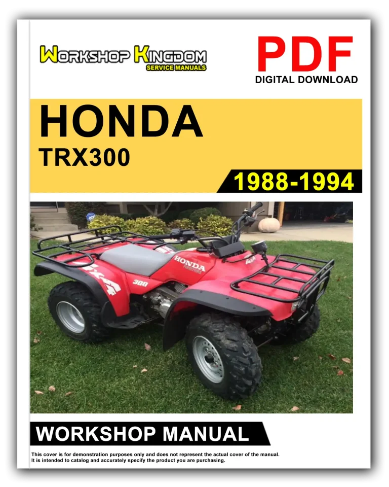 HONDA TRX300 TRX300FW FOURTRAX (1988-1994) Workshop Repair Service Manual – English – PDF Download