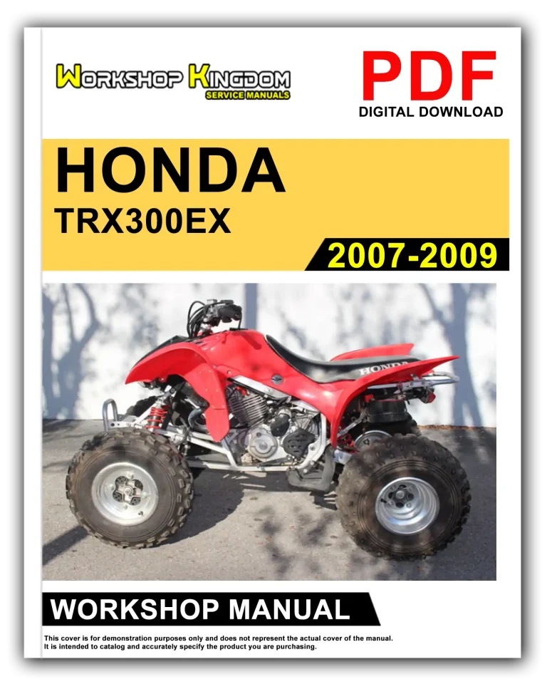 HONDA TRX300EX 300X (2007-2009) Workshop Repair Service Manual – English – PDF Download