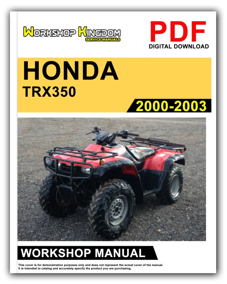 HONDA TRX350 TM TE FE FM (2000-2003) Workshop Repair Service Manual – English – PDF Download